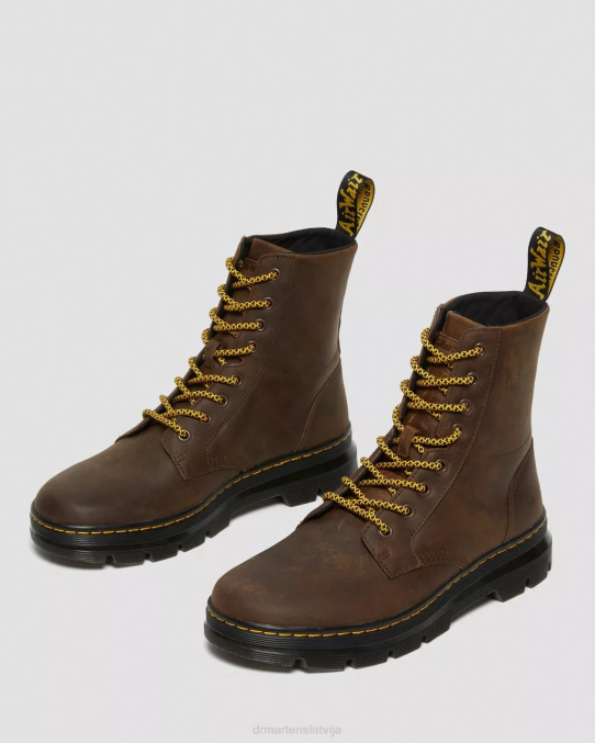 Dr. Martens apavi vīriešiem brūns trakais zirgs ķemmē traku zirgu ādas ikdienas zābakus LHJP53