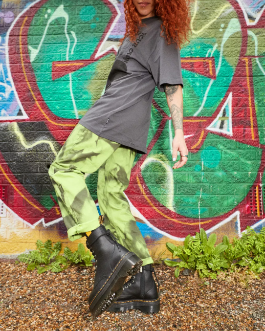 Dr. Martens apavi vīriešiem melnā pisa jadon boot pisa ādas platformas LHJP13