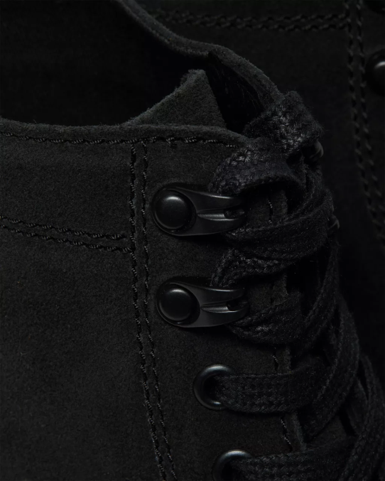 Dr. Martens apavi vīriešiem melna durango un šķelta zamšāda 1460. gada Anglijā ražoti ādas šņorzābaki LHJP132