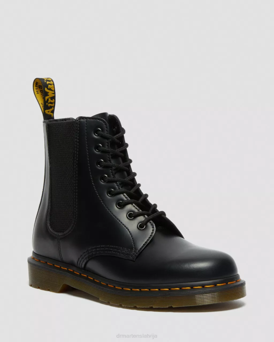 Dr. Martens apavi vīriešiem melna gluda 1460 Harper gludas ādas šņorzābaki LHJP111