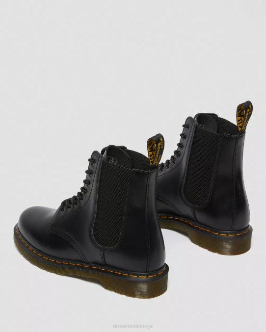 Dr. Martens apavi vīriešiem melna gluda 1460 Harper gludas ādas šņorzābaki LHJP111