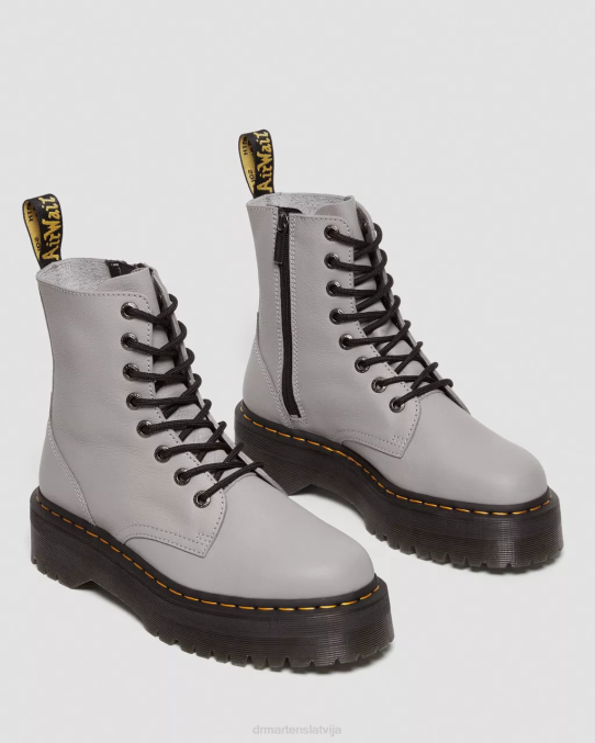 Dr. Martens apavi vīriešiem pelēkā pisa jadon boot pisa ādas platformas LHJP187