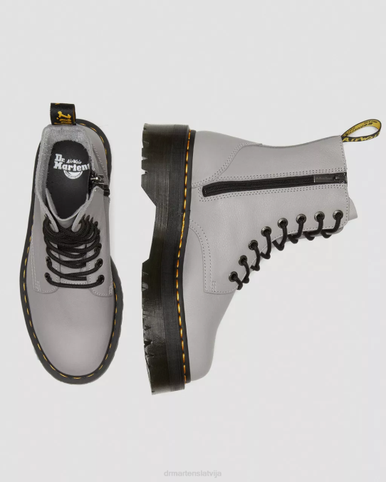 Dr. Martens apavi vīriešiem pelēkā pisa jadon boot pisa ādas platformas LHJP187