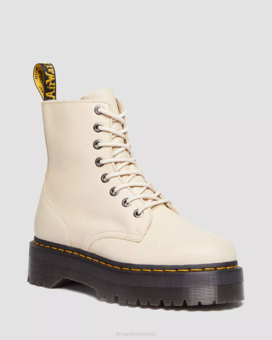 Dr. Martens apavi vīriešiem pergamenta bēša pisa jadon boot pisa ādas platformas LHJP112