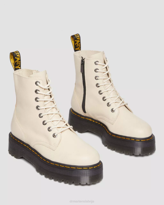 Dr. Martens apavi vīriešiem pergamenta bēša pisa jadon boot pisa ādas platformas LHJP112